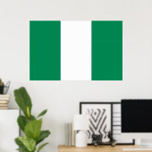 Poster met Nigeriaanse vlag (Thuiskantoor)