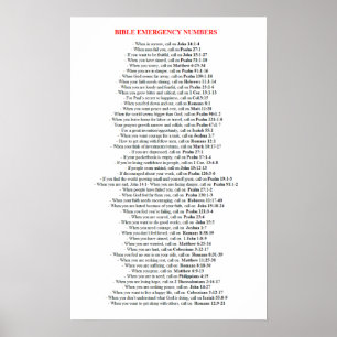 Poster met noodnummers