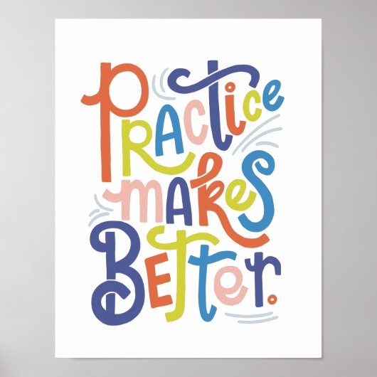 Poster met 'Oefening Baart Kunst' (Voorkant)