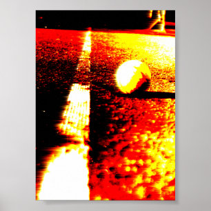 Poster met omlijmde tennis