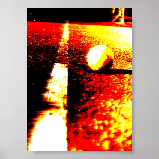 Poster met omlijmde tennis (Voorkant)