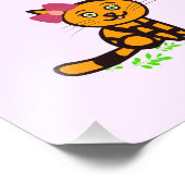 Poster met oranje kat (Hoek)