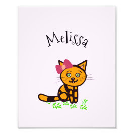 Poster met oranje kat