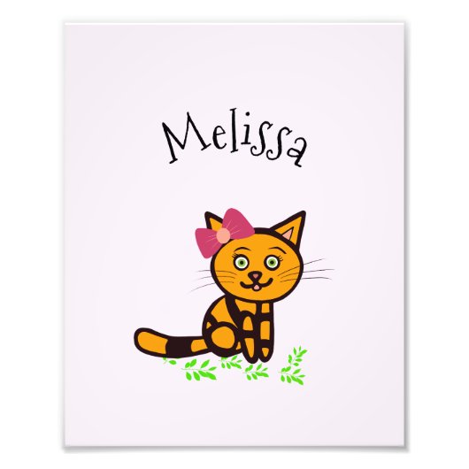 Poster met oranje kat (Voorkant)