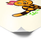 Poster met oranje poes (Hoek)