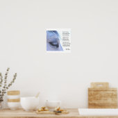 Poster met paard en gedicht van Anna Blake. (Keuken)