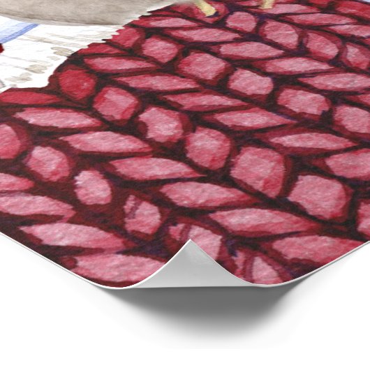 Poster met Panda Resting, Heart Lijst (Hoek)