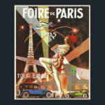 Poster met Parijs Art Deco Print uit de jaren 20<br><div class="desc">Poster met Franse kunstdeco-poster uit de adverteren Paris Fair van 1920, Foire de Paris. Echt chic en in kunstdecostijl met de Eiffeltoren in de nacht op de achtergrond. Laat ons weten of u een aantal wijzigingen wilt aanbrengen die u tevreden stellen. Wij zijn bereid om uit te helpen als u...</div>