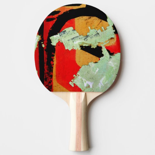 Poster met pellen tafeltennisbatje (Voorkant)