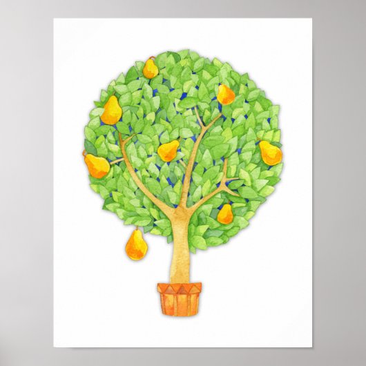 Poster met perenbomen (Voorkant)