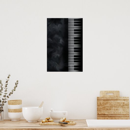 poster met pianoketoetsenbord (Keuken)