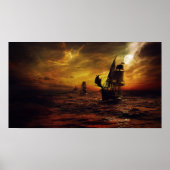 Poster met Pirate Ship (Voorkant)