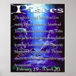 poster met pisces-symbool