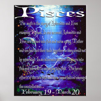 poster met pisces-symbool