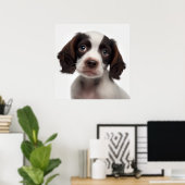 Poster met portret van een Franse Spaniel puppy ho (Thuiskantoor)