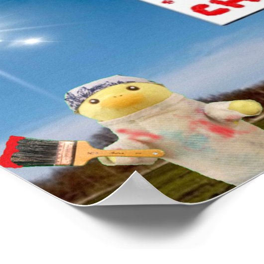 Poster met prettige kerstgraffiti (Hoek)