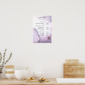 Poster met prijslijst voor waterverf (Keuken)