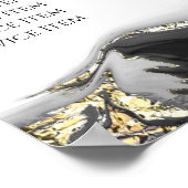 Poster met prijslijst voor zwart marmerdesign (Hoek)