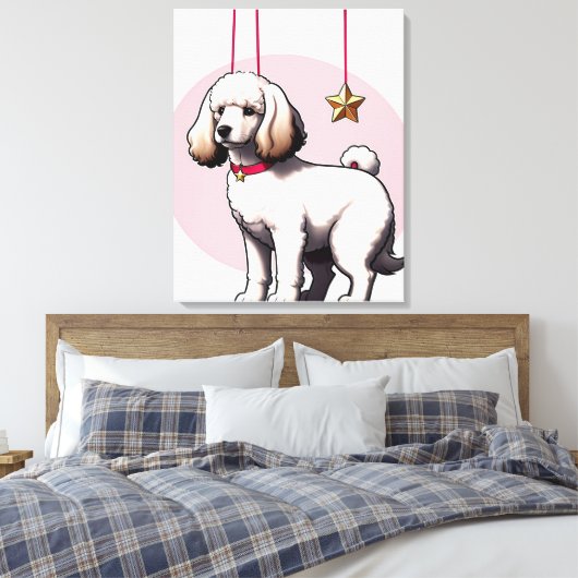 Poster met puppy-illustratie canvas afdruk (Insitu (Slaapkamer))