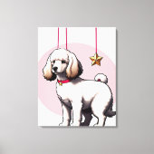Poster met puppy-illustratie canvas afdruk (Voorkant)