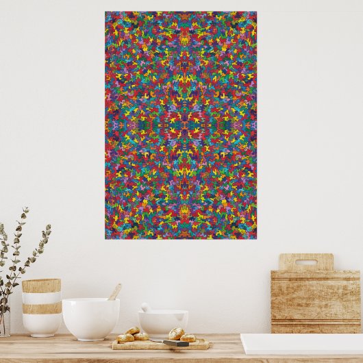 Poster met puzzelstukjes (Keuken)