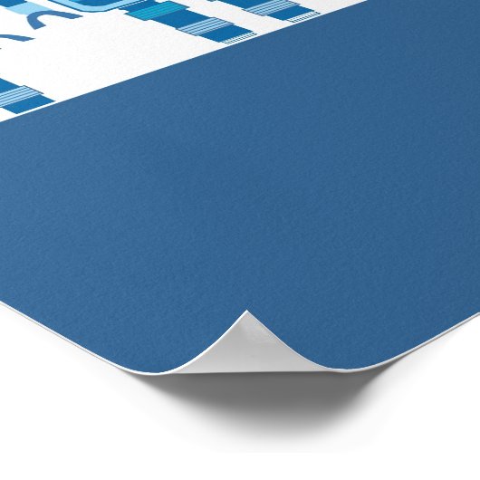 Poster met robots en blauw robots (Hoek)