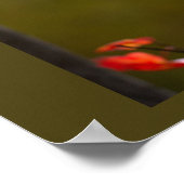 Poster met rode bladeren en takken (Hoek)