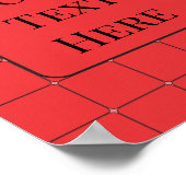 Poster met rode blokken (Hoek)