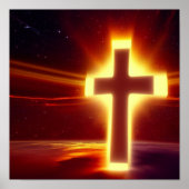 Poster met rode en goudgloeiende doorsnede (Voorkant)