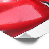 Poster met rode kerstversiering (Hoek)