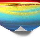 Poster met rood en goudgloed (Hoek)