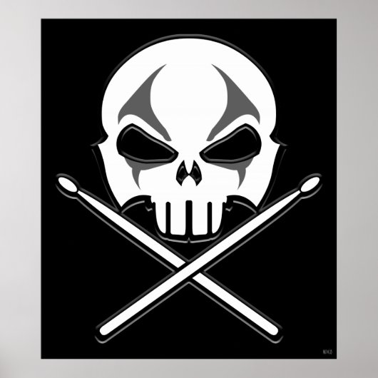 Poster met rots en rolstenen, zware metalen Poster (Voorkant)