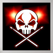 Poster met rots en rolstenen, zware metalen Poster (Voorkant)