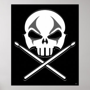 Poster met rots en rolstenen zware metalen Poster 