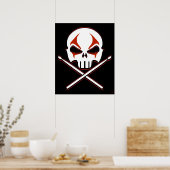 Poster met rots en rolstenen zware metalen Poster  (Keuken)