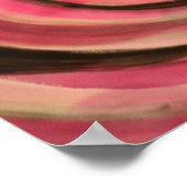 Poster met roze en zwarte ringen (Hoek)