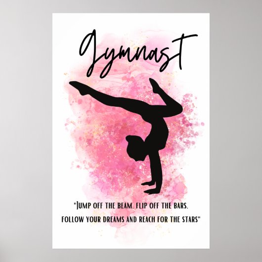 Poster met roze kleuren-plash-turnast (Voorkant)