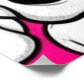 Poster met roze schedelpatroon (Hoek)