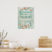 poster met rustieke chic, trouw gastboekposter (Keuken)