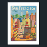 Poster met  San Francisco Motive<br><div class="desc">Poster met afdruk uit San Francisco adverteren de beste Californische bestemming. Deze versie met binnenzwart lijst. Laat ons weten of u een aantal wijzigingen wilt aanbrengen die u tevreden stellen. Wij zijn bereid om uit te helpen als u om het even welke veranderingen in de lay-out zoals kleuren, toon, grootte...</div>