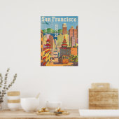 Poster met  San Francisco Motive (Keuken)