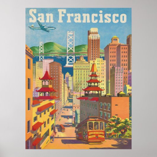Poster met  San Francisco Motive (Voorkant)