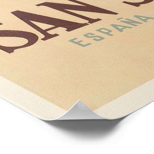 Poster met San Sebastian Adverteren Print (Hoek)