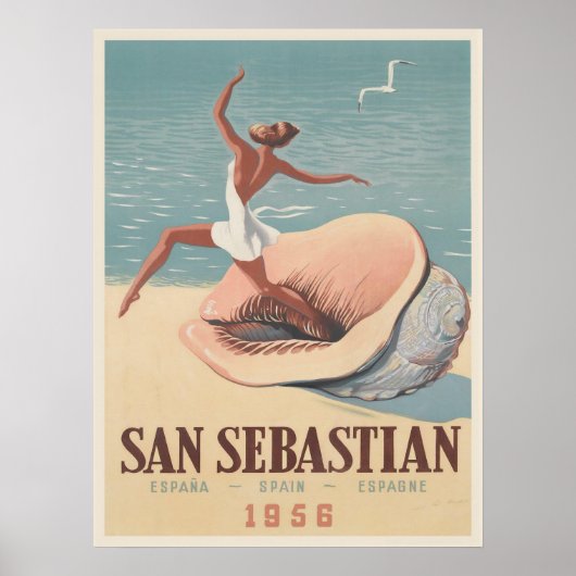 Poster met San Sebastian Adverteren Print (Voorkant)