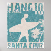 Poster met Santa Cruz Surfer Print (Voorkant)