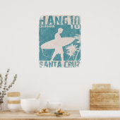 Poster met Santa Cruz Surfer Print (Keuken)