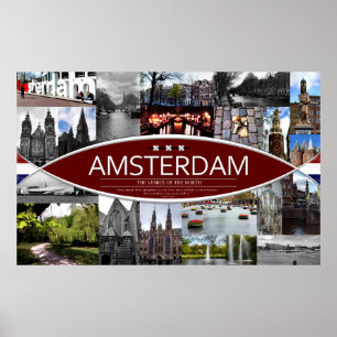 Poster met scènes uit Amsterdam