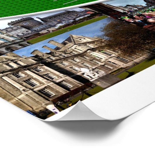 Poster met scènes uit Dublin (Hoek)