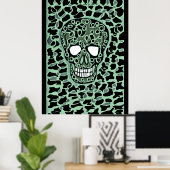 Poster met Schedelontwerp (Thuiskantoor)