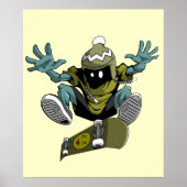 Poster met skatkickflip (Voorkant)